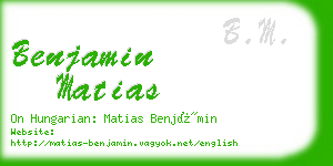 benjamin matias business card